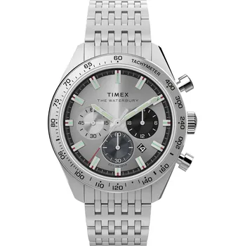 Hodinky Hodinky Timex Waterbury Traditional Chronograph 41Mm Stainless Steel Bracelet Chronograph TW2Y18700