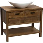 Naturel Koupelnová skříňka pod umyvadlo Country 90x72,5x51 cm palisandr COUNTRY90ZBUMPA