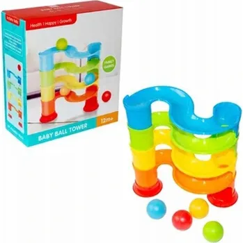 Věž – kuličková dráha pro děti, barevná skluzavka s míčky