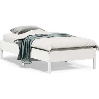 Postel vidaXL Postel bez matrace 75 x 190 cm masivní borovice [842730] Barva: Bílá