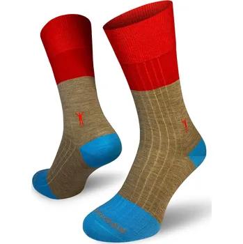 Pánská móda Northman Merino ponožky Trojan Velikost: 36-38 Hnědé Společenské Merino Ponožky