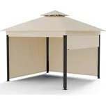 Blumfeldt Grandezza Cortina zahradní altán 3x3 m, odolný proti povětrnostním vlivům, práškově lakovaný, boční rolety 218761356