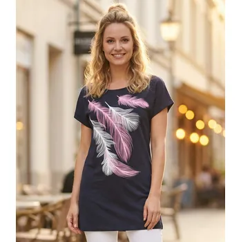 Dámské tričko Dámské prodloužené triko ALTISPORT CARRYOVER ALW112123 NÁMOŘNÍ MODRÁ S