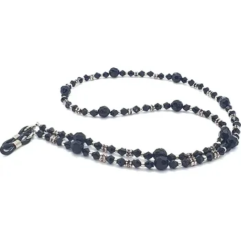 MONTANA EYEWEAR Pevná korálková šňůrka na brýle 421SS - černá