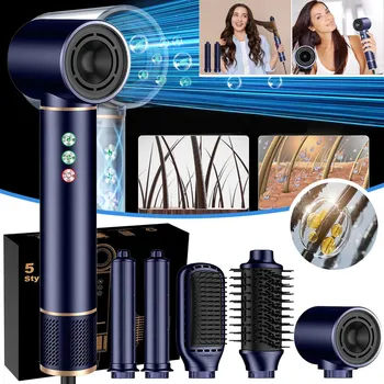 Kulma 5v1 Horkovzdušná rotační kulma a fén na vlasy s ionizací - sada 5 v 1