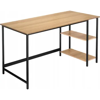 Psací stůl Obdélníkový psací stůl LoftInspired 140 x 60 x 73,5 cm černý, dub