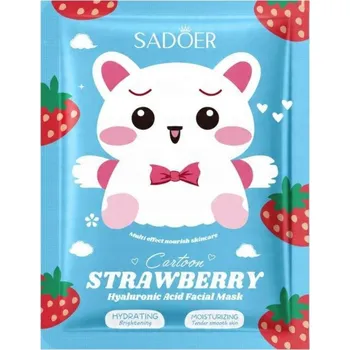 Pleťová maska SADOER PLEŤOVÁ MASKA V PLÁTKU JAHODA