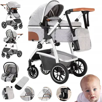 Kočárek DĚTSKÝ SPORTOVNÍ KOČÁREK 3v1 S KORBIČKOU, SKLÁDACÍ, S AUTOSEDAČKOU