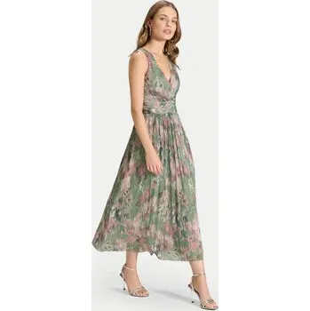 Dámské šaty Swing Koktejlové šaty 5AK06100 Zelená Regular Fit 42