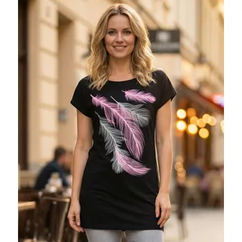 Dámské tričko Dámské prodloužené triko ALTISPORT CARRYOVER ALW112123 ČERNORŮŽOVÁ M