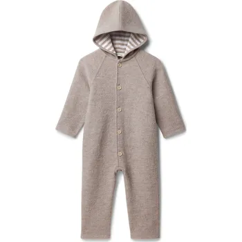 Kojenecký overall 726151 - Tchibo - Overal pro miminka s vlnou merino - pro miminko - vel. 50/56 - barva: hnědá