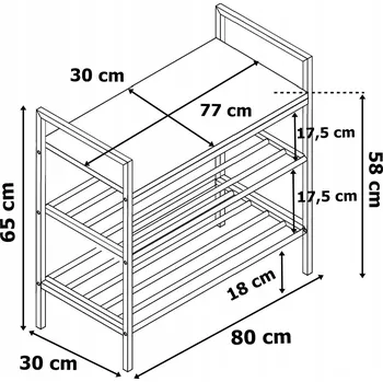 Botník Botník Gockowiak 80 x 65 x 30 cm dub antický