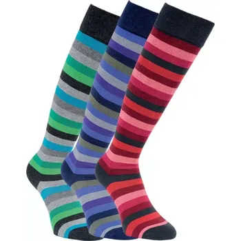 Dámské ponožky Pruhované bavlněné elastické podkolenky RS