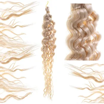 Příčesek Syntetické vlasy pro tkaní v afroloki blond