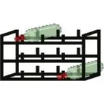 ModUlar vinotéka pro 12 lahví černý mat