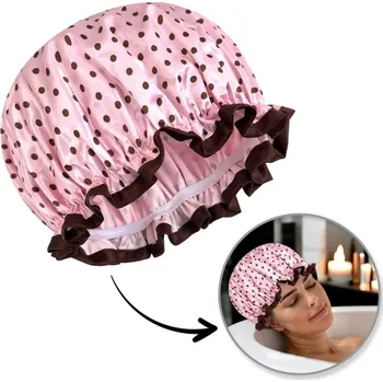 Koupelová kosmetika Flamenco Mystique Vodotěsná ochranná koupací čepice na vlasy pro spaní KCZ01 DOTS