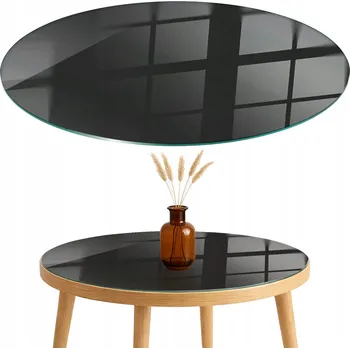 Konferenční stolek Stůl kulatý ArtprintCave 50 x 50 x 0,4 cm černý