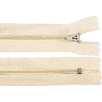 Zip Spirálový zip No 3 délka 30 cm pinlock, malé, 103 krémová nejsvět.