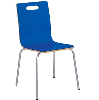 Jídelní židle MEGAN jídelní židle modrá, kostra nerez