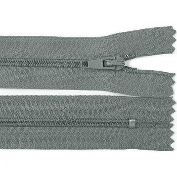 Zip Spirálový zip No 3 délka 20 cm autolock, malé, 316 šedá neutrální