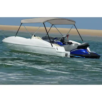 Plachta na motorové vozidlo vidaXL Bimini stříška se 2 oblouky 150x120x110 cm [94795] Barva: Šedá