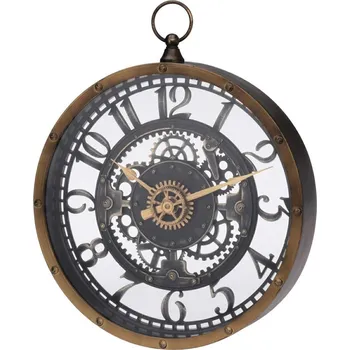 Hodiny Nástěnné hodiny STECH 26,7 cm hnědé/černé