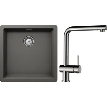 Kuchyňský dřez Set Schock S11-3 (dřez Greenwich N-100 Silverstone + baterie Epos Nerezový vzhled)