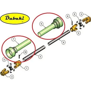 Plastový kryt kardanu - PTO 5T x 1200