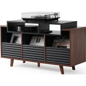 Šatní skříň NorStone OSLO 1200 Černá (Dokonalá skříň na vinylové desky pro náročné sběratele.)