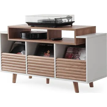 Šatní skříň NorStone OSLO 1200 Bílá (Dokonalá skříň na vinylové desky pro náročné sběratele.)