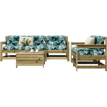 Zahradní sestava vidaXL 6dílná zahradní sedací souprava masivní dřevo douglasky [3250823] Barva: Přírodně impregnované