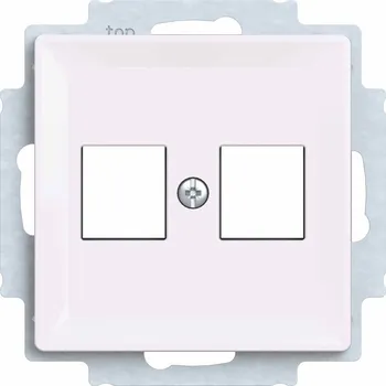 elektrický kabel ABB ZONI 5014T-A02018 500 KRYT ZÁSUVKY KOMUNIKAČNÍ PŘÍMÉ (2X) S KOVOVÝM UPEVŇOVACÍM TŘMENEM BÍLÁ