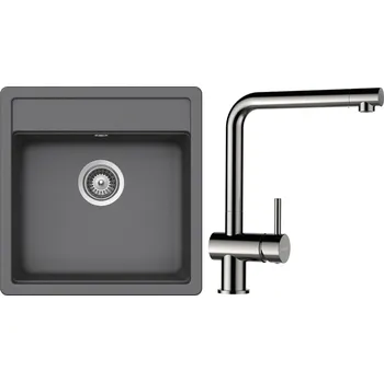 Kuchyňský dřez Set Schock S23-5 (dřez Nemo N-100S Croma + baterie Epos Nerezový vzhled)