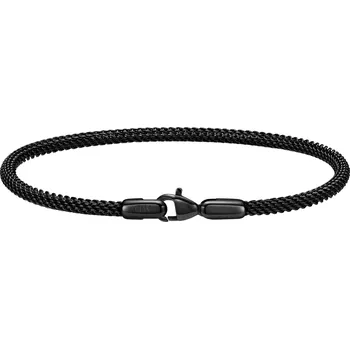 Náramek Módní černý náramek z oceli Mesh Perfect Pair DW0040069 Daniel Wellington / Délka: 18,5 cm