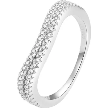 Prsten Moderní stříbrný prsten se zirkony AGG230 Beneto / Obvod: 52 mm - 52 mm
