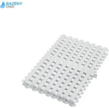 Přelivový roll rošt pro veřejné bazény - bílý - šířka 295 mm, výška 35mm