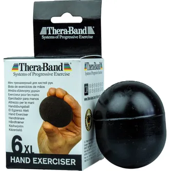Thera-Band Hand Exerciser XL - posilovač rukou gelové vajíčko, černé - velmi tvrdé