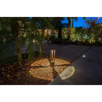 Venkovní osvětlení AGRA 650 sloupková lampa, rezavá - FARO