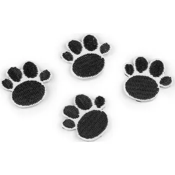 Nášivka Nažehlovačka tlapka, barva 2 černá