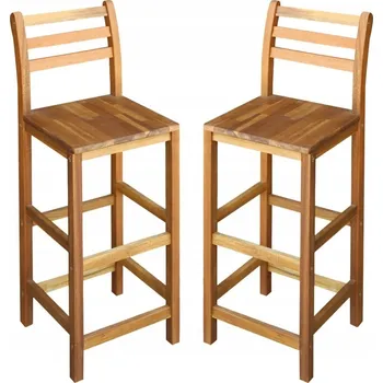 Barová židle VidaXL Barová Židle v hnědých odstínech, 110 cm, dřevěná