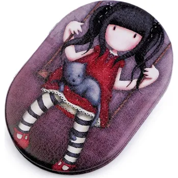 Kosmetické zrcátko Kapesní zrcátko holčička, malé, 3 fialová tmavá