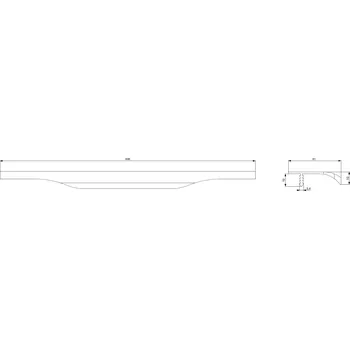 Nábytkové kování Nábytková úchytka Sophia eloxovaný hliník - 496 mm
