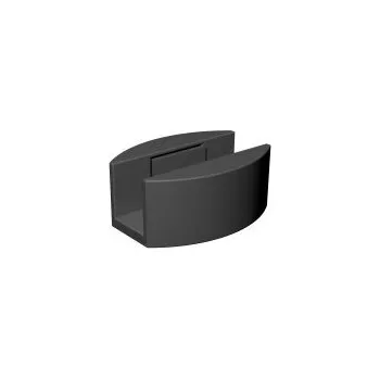 Dveřní kování Herkules GLASS - spodní vodítko pro skleněné dveře černá mat