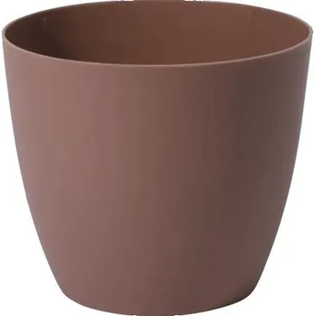 Obal na květináč Obal na květináč Ella matný Ø 18 cm barva mocha