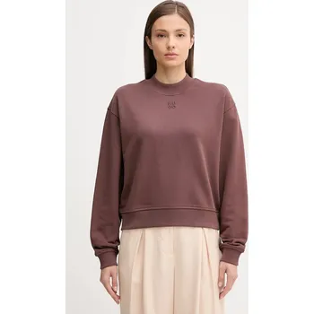 Dámská mikina Bavlněná mikina HUGO Daxandria 50527463 hnědá 89X, vel. L