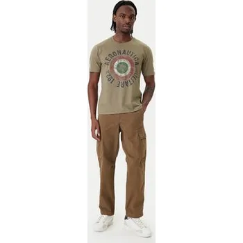 Pánské tričko Aeronautica Militare T-Shirt 261TS2538UJ00727 Zelená Regular Fit S