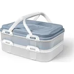 dóza PIKNIK s uchy, 2 patra, 40x30x18cm PH mix barev