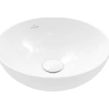 Umyvadlo Villeroy & Boch Umyvadlo na desku, průměr 42 cm, s přepadem, CeramicPlus, Stone White - 4A4600RW