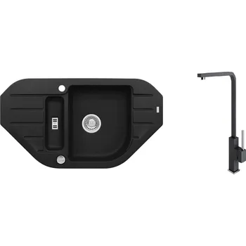 Granitový dřez Alveus NIAGARA 60 + AFRA - Černá, Black