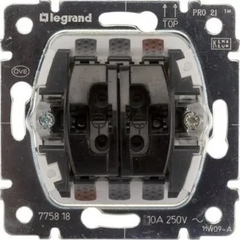 vypínač Dvojitý vypínač pod omítku Legrand, odstíny šedé 775818